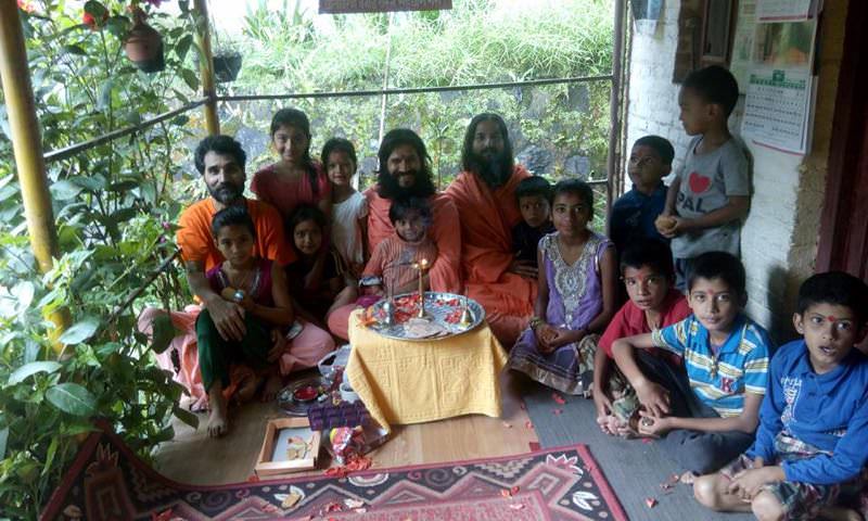 The ashram is a social place