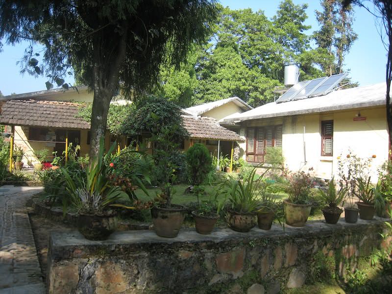 Ashram courtyard